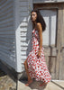 (fw) paloma silk dress with vegan leather straps
