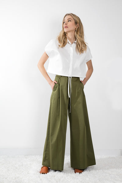 (ss) jane poplin drawstring top