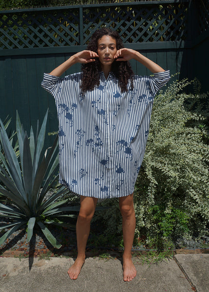 (fw) leda striped shirtdress