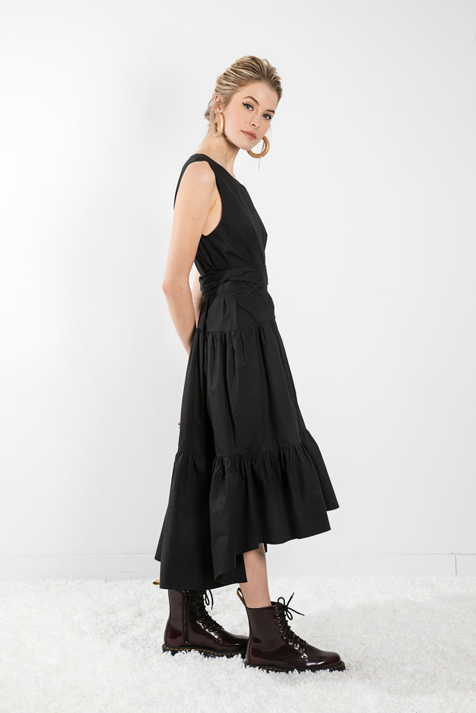(ss) lucia tiered asymmetrical dress